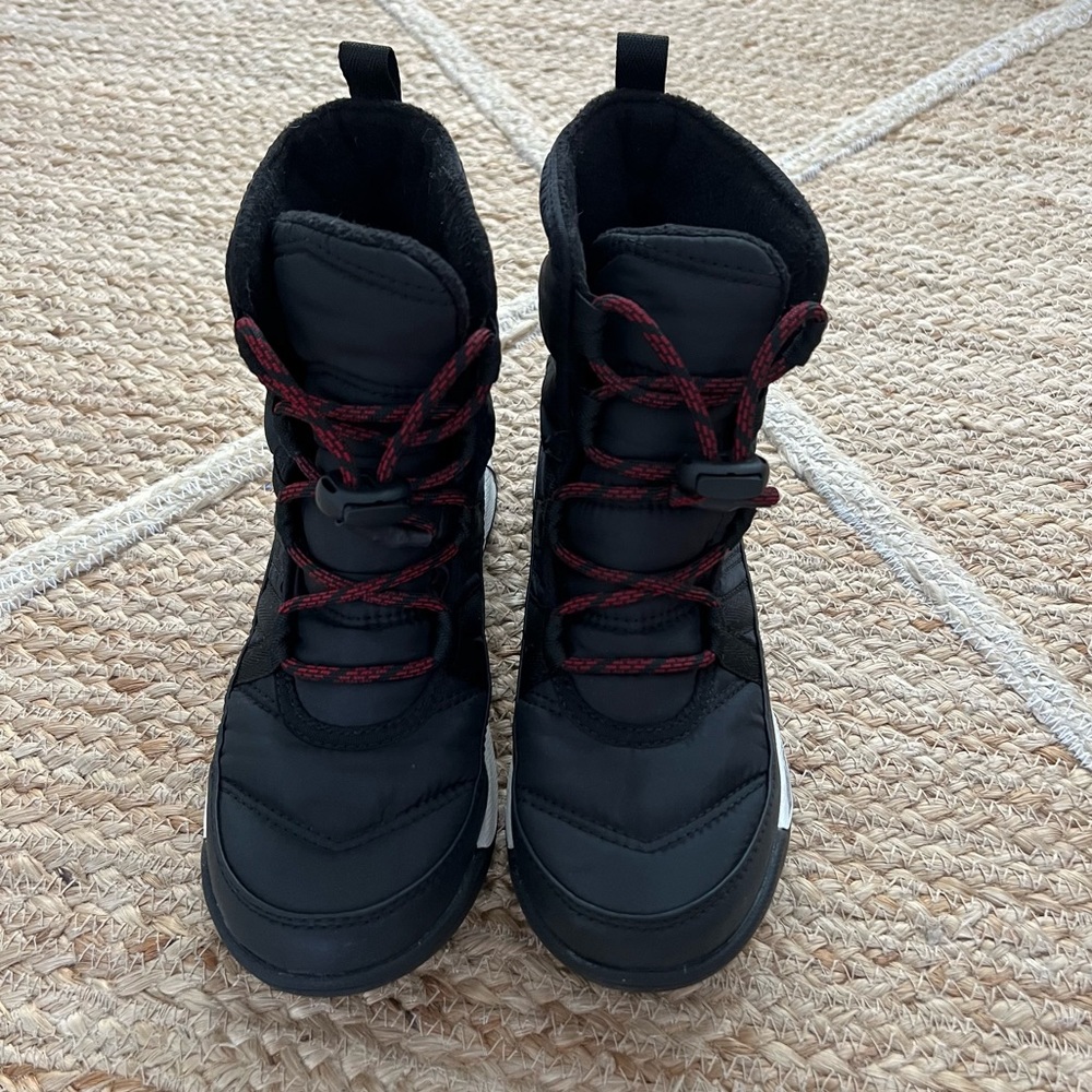 Sorel Kids Black and Red Snow Boots